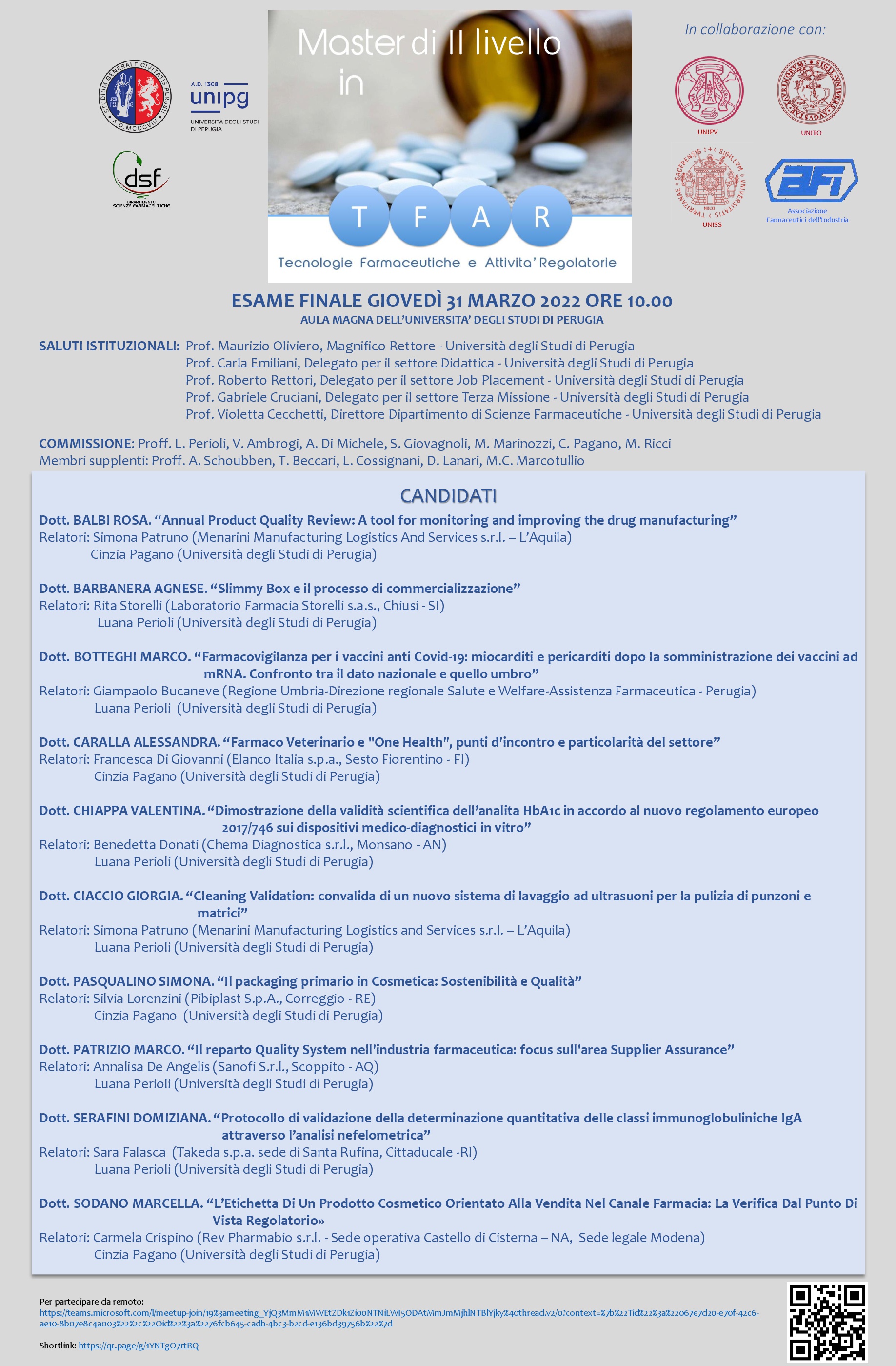 locandina esame finale master tfar aa 2020 21 2