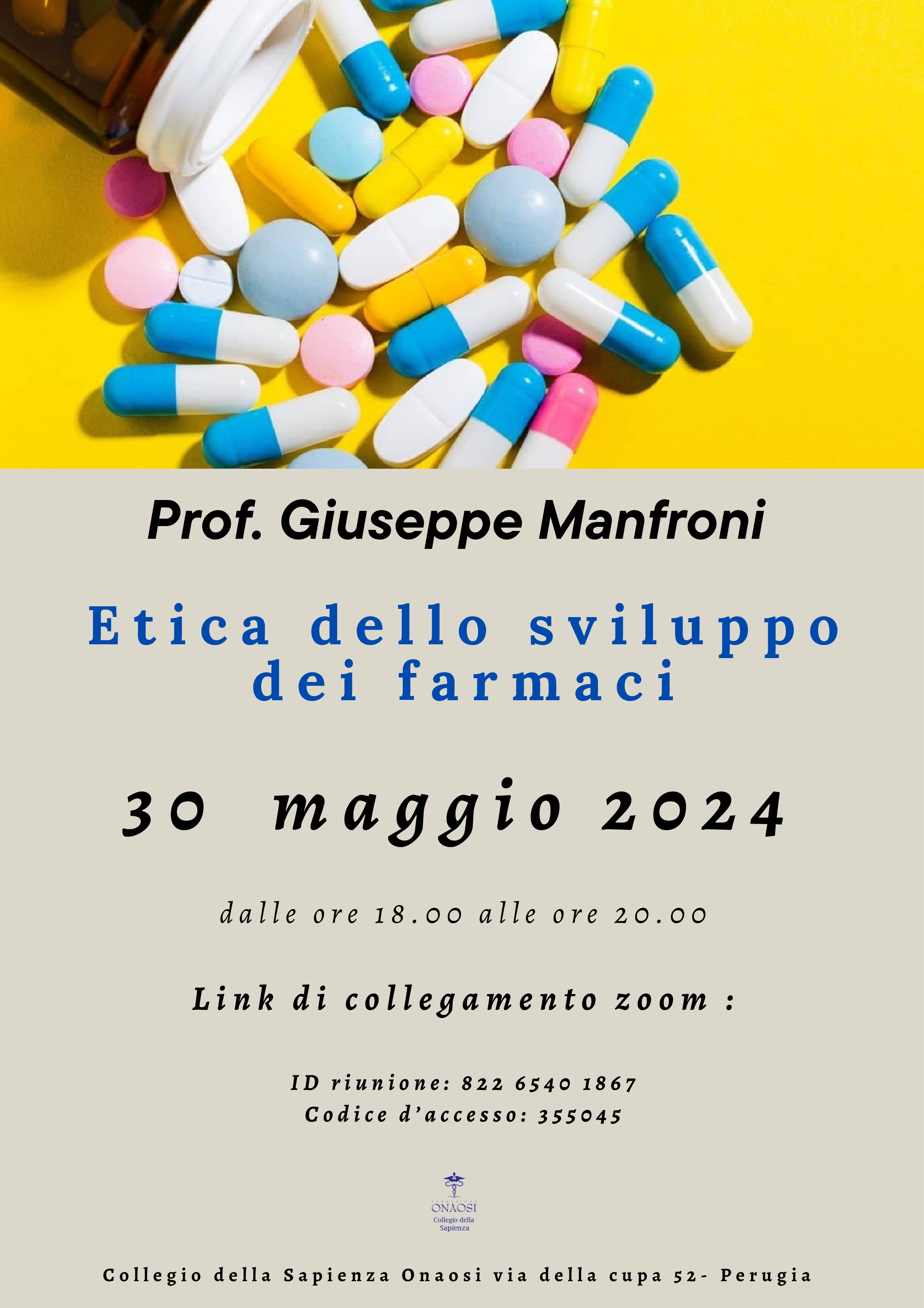 prof. giuseppe manfroni etica dello sviluppodei farmaci