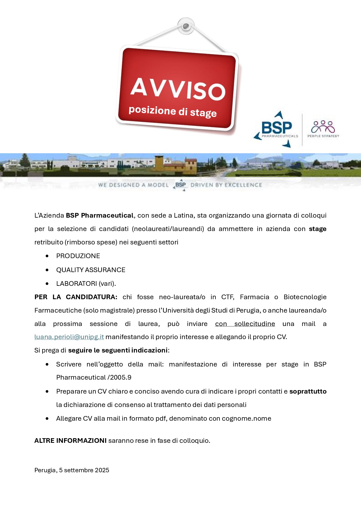 stage in bsp pharmaceutical