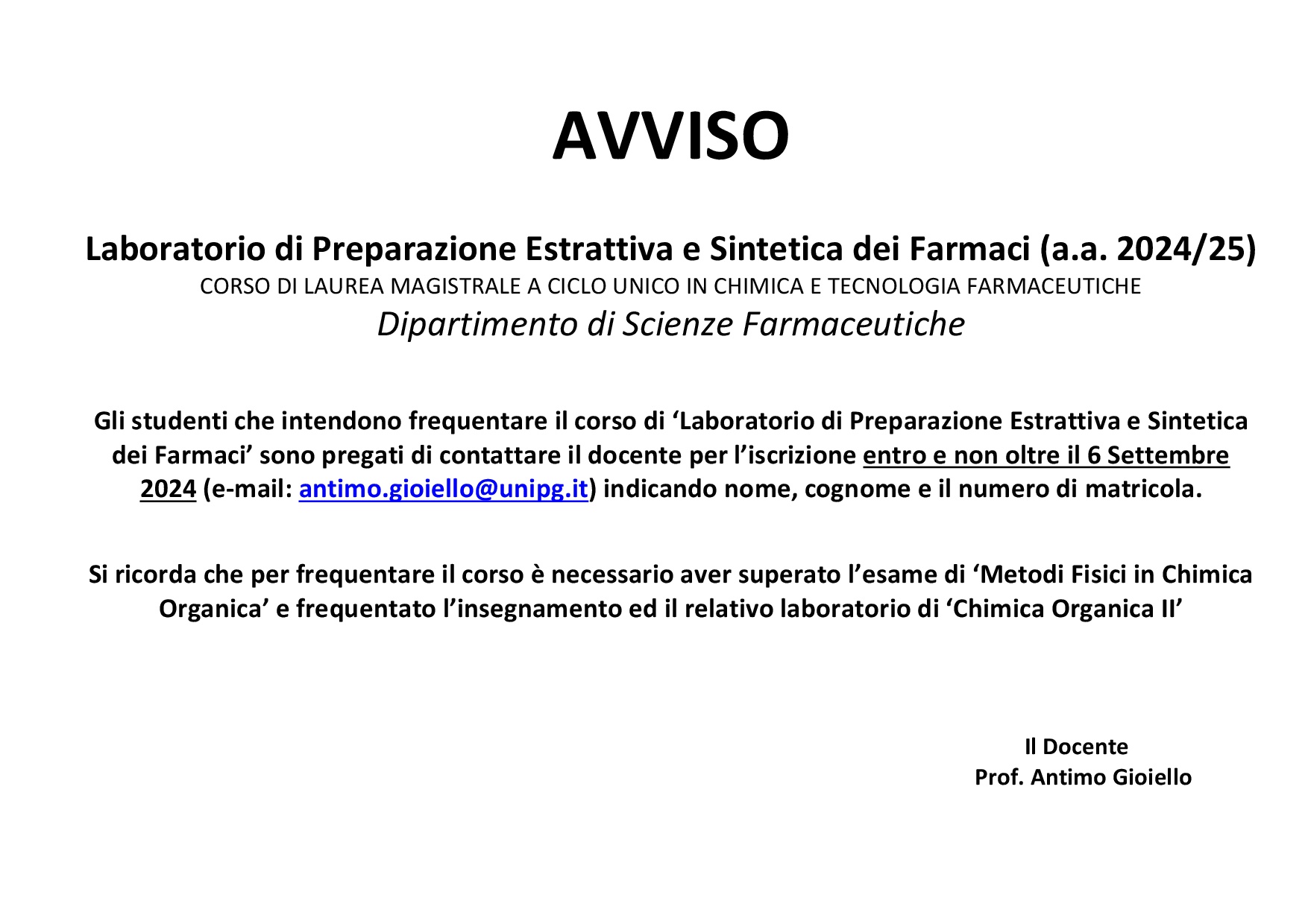 avviso iscrizione lab prep