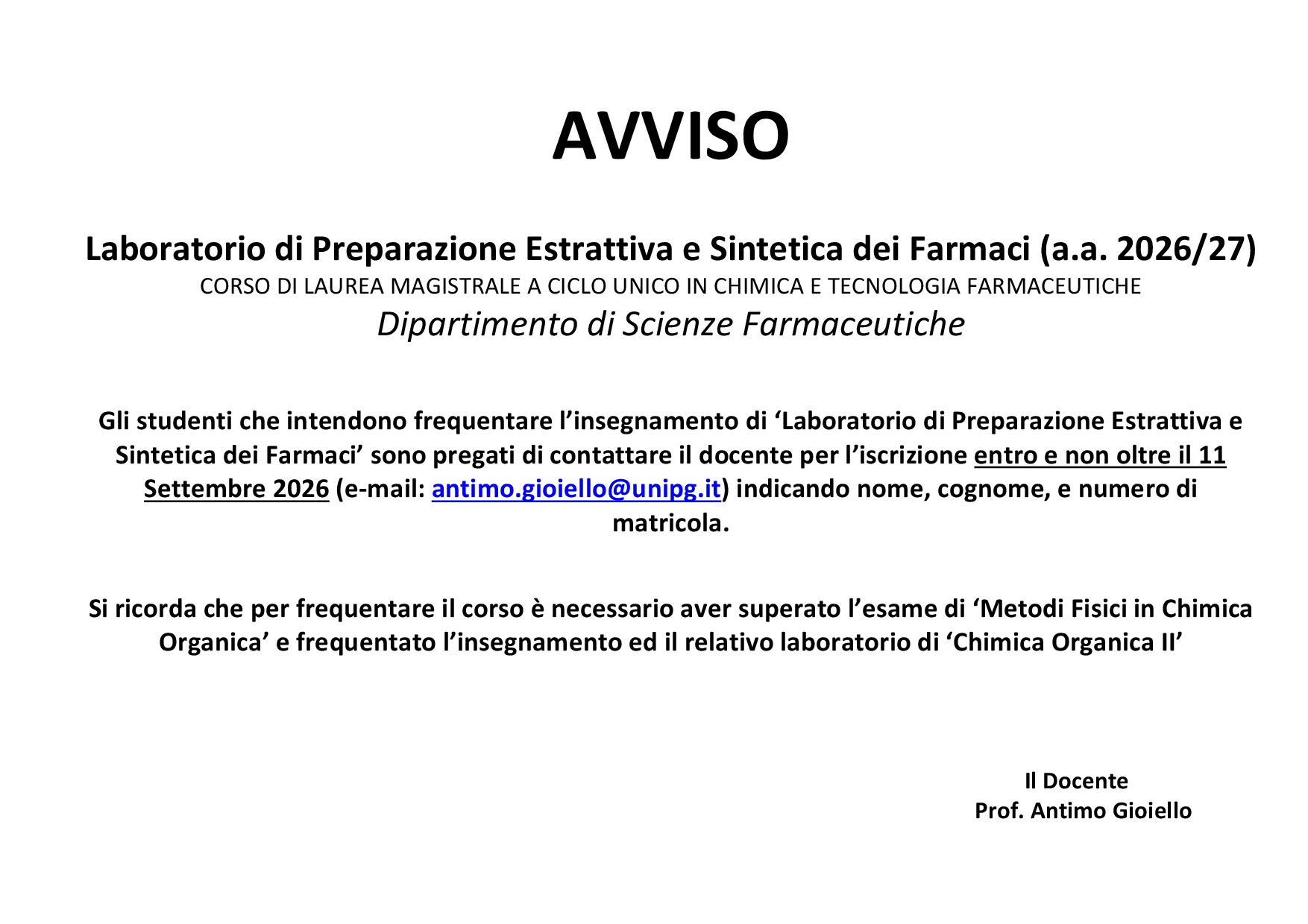 avviso iscrizione